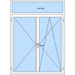 Zweiflügelige Balkontüren mit Oberlicht